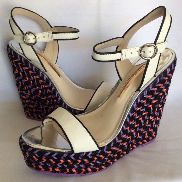 Sophia Webster Lucita White Wedge Heels